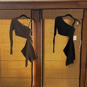 Brand new off the shoulder active rompers